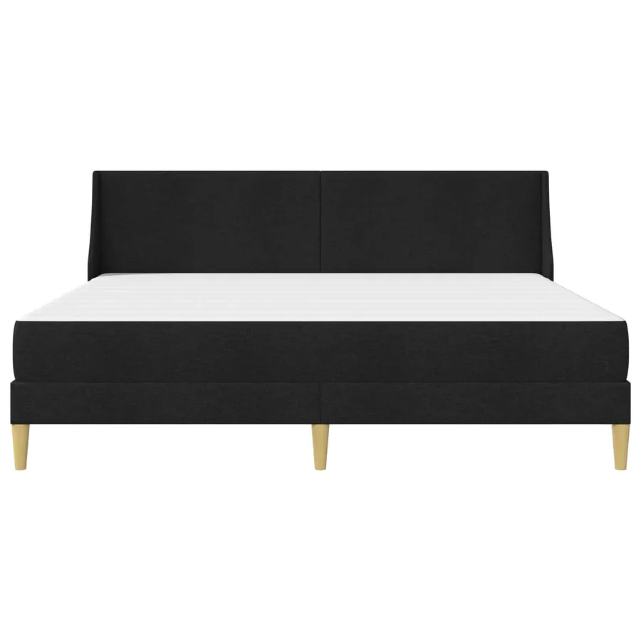 Cadre de lit avec matelas Noir 180 x 200 cm Polyester - 6