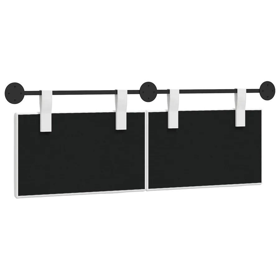 Tête de lit suspendue Blanc Tissu - 7