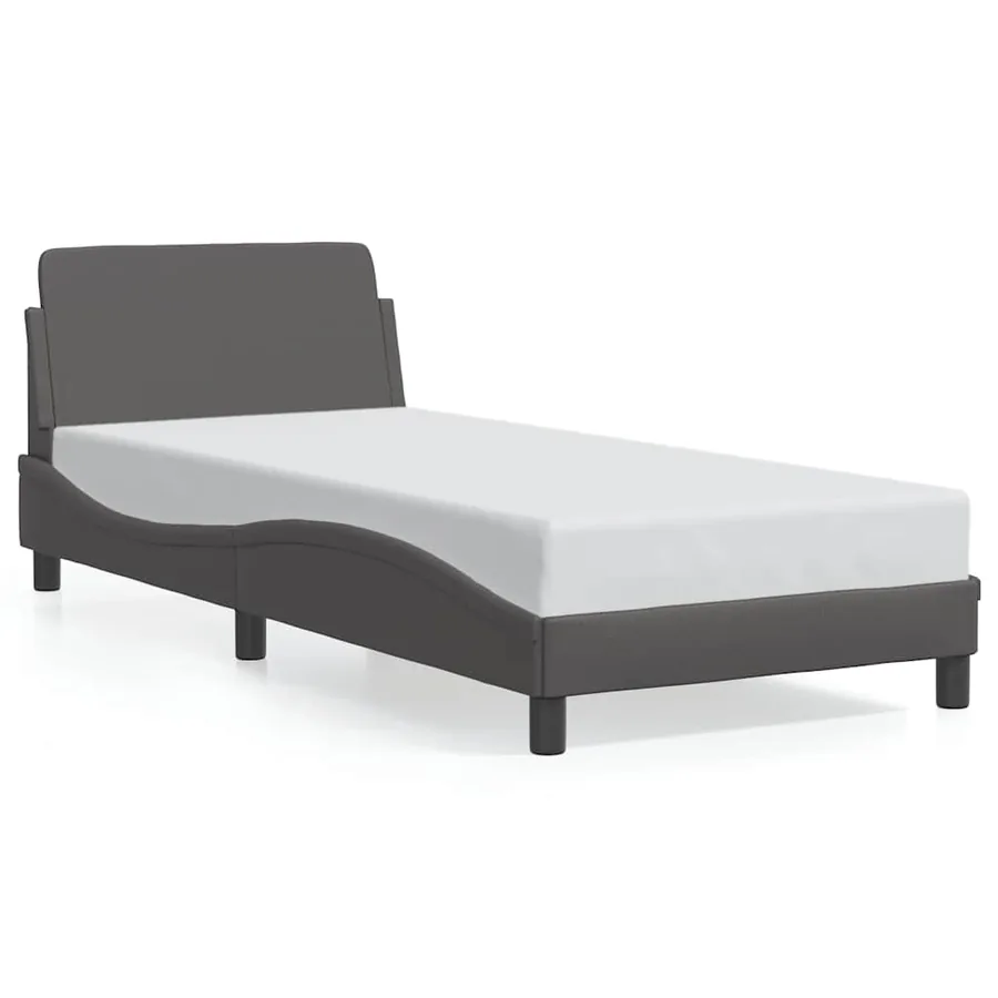 Cadre de lit Dover gris 90x200 cm similicuir - 2