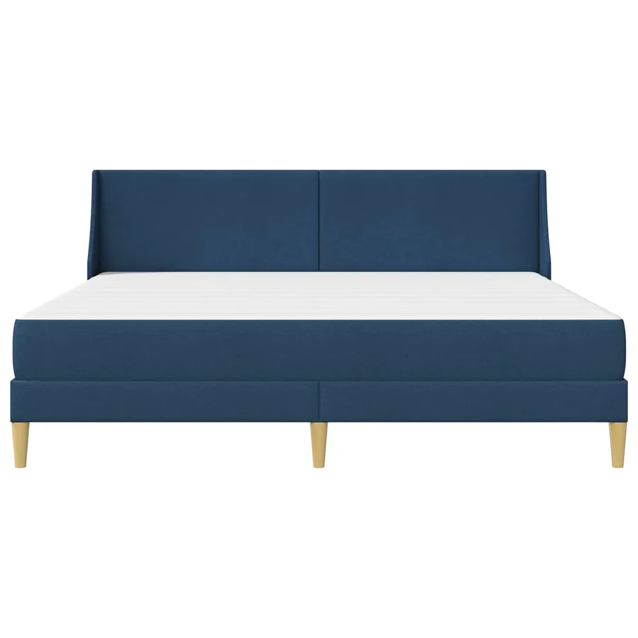Cadre de lit avec matelas Bleu 180 x 200 cm Polyester - 6