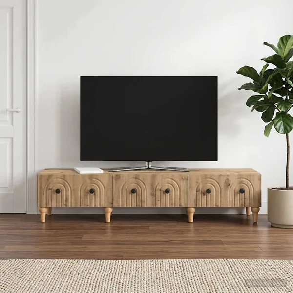 Meuble TV 147 x 34,5 x 30 cm Chêne artisanal Bois d'ingénierie