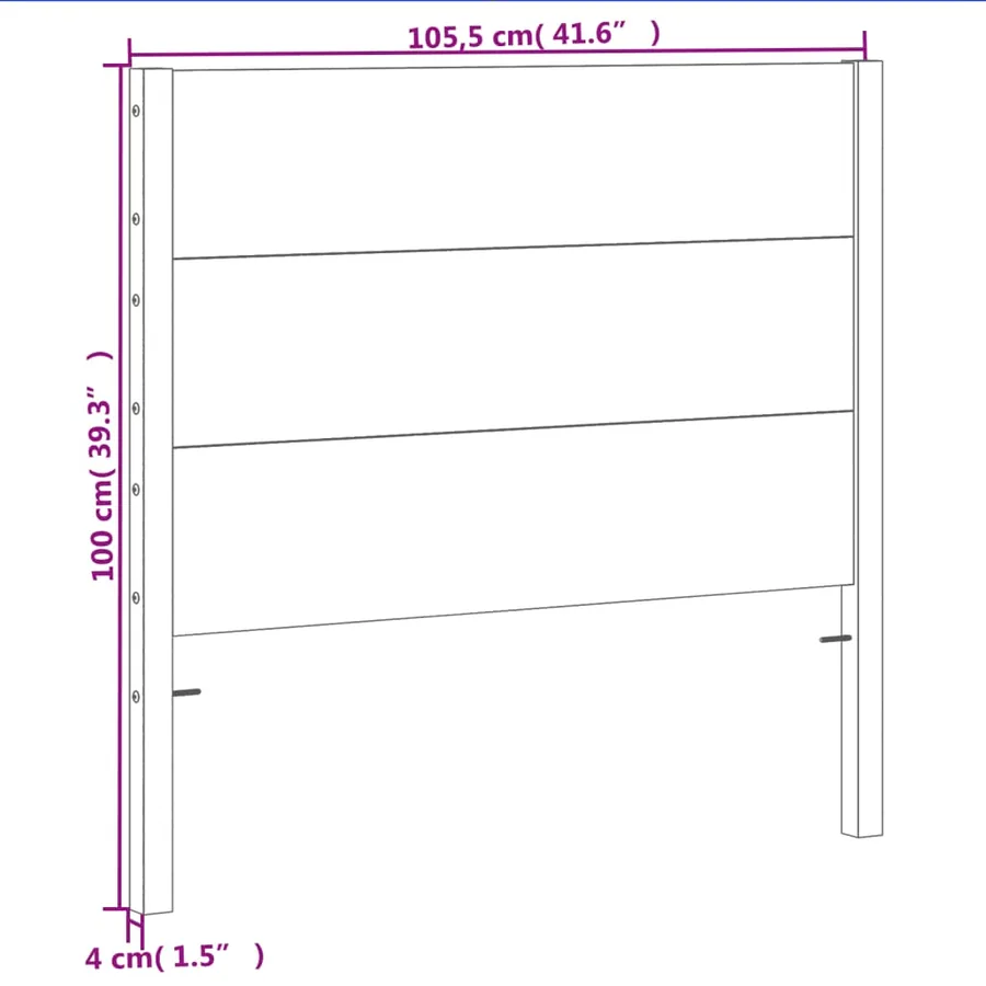 Tête de lit cire marron 100 cm bois massif de pin - 9