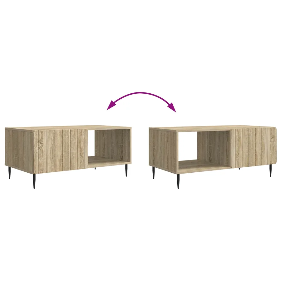 Table basse Chêne Sonoma 90 x 50 x 40 cm Bois d'ingénierie - 10