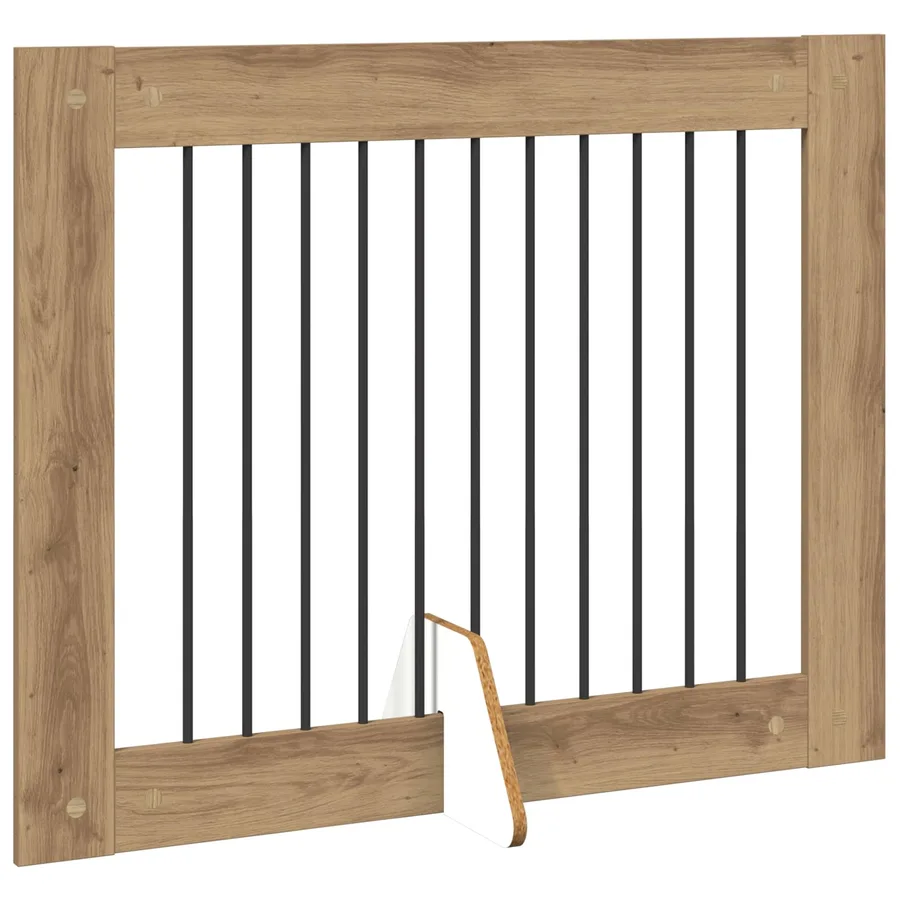 Porte de chien pliable avec supports 2 pcs Chêne artisanal - 4