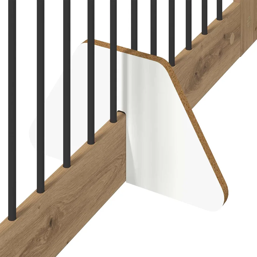 Porte de chien pliable avec supports 2 pcs Chêne artisanal - 6