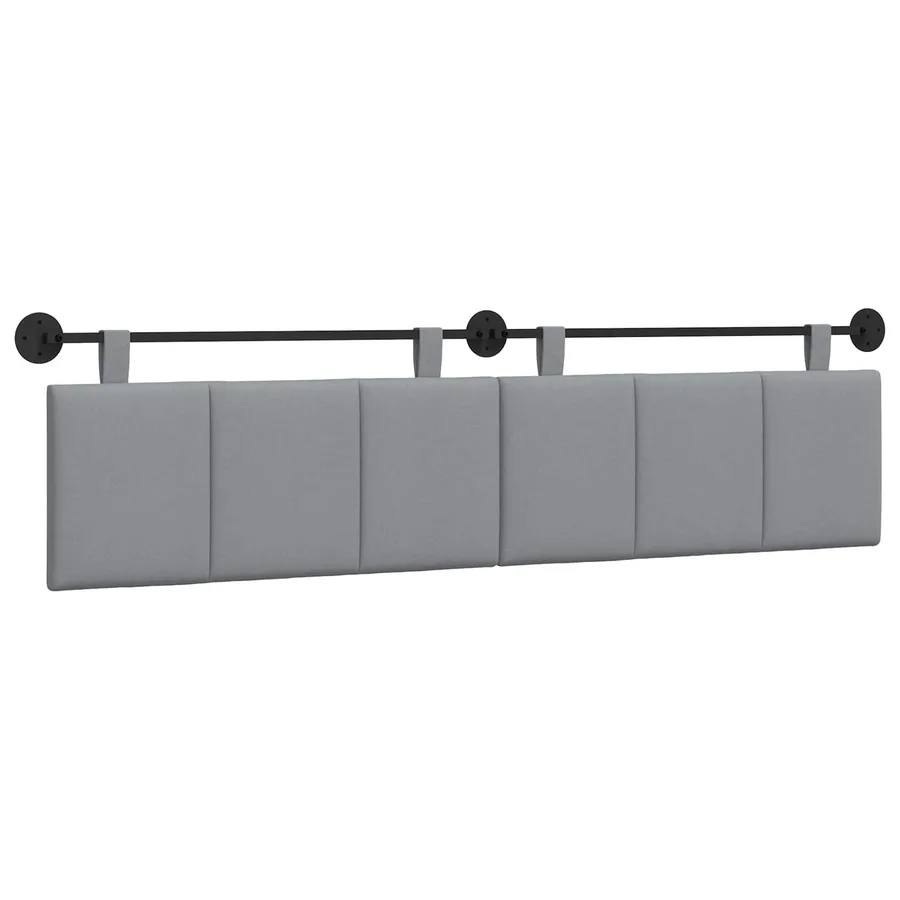 Tête de lit suspendue Gris clair Tissu - 2