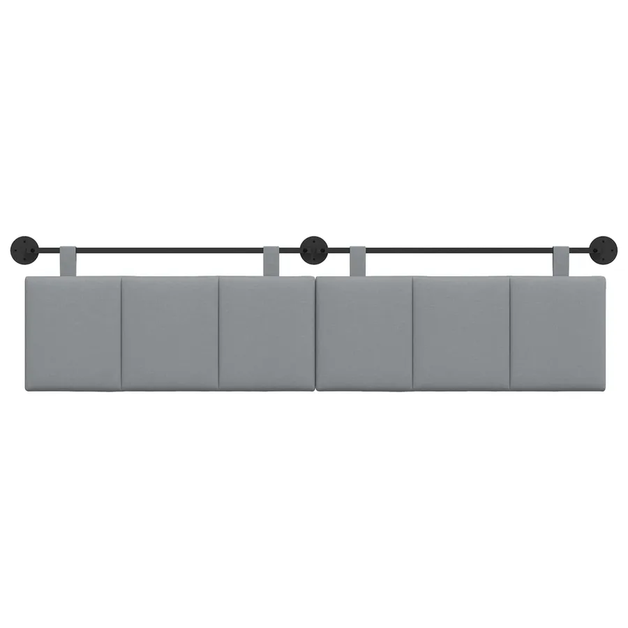 Tête de lit suspendue Gris clair Tissu - 5