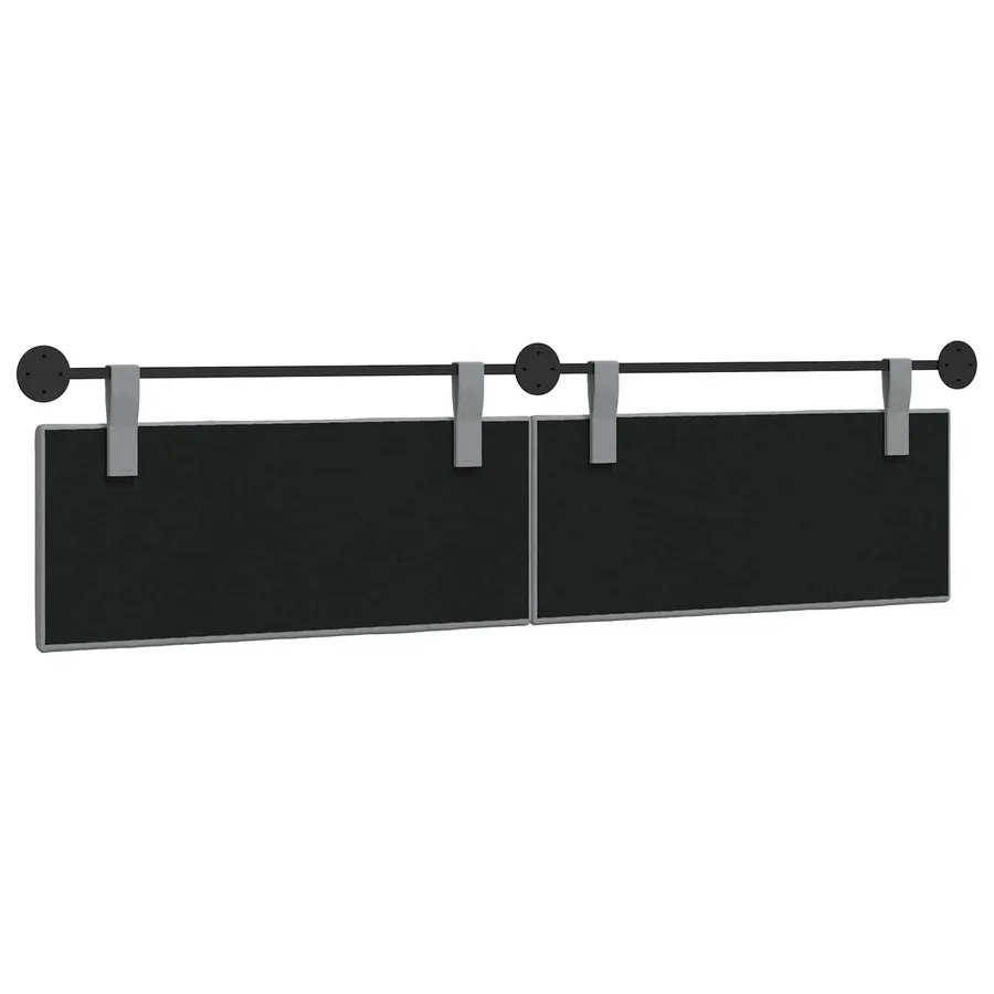 Tête de lit suspendue Gris clair Tissu - 7