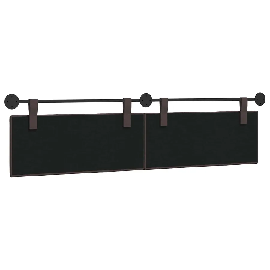 Tête de lit suspendue Marron foncé Tissu - 7