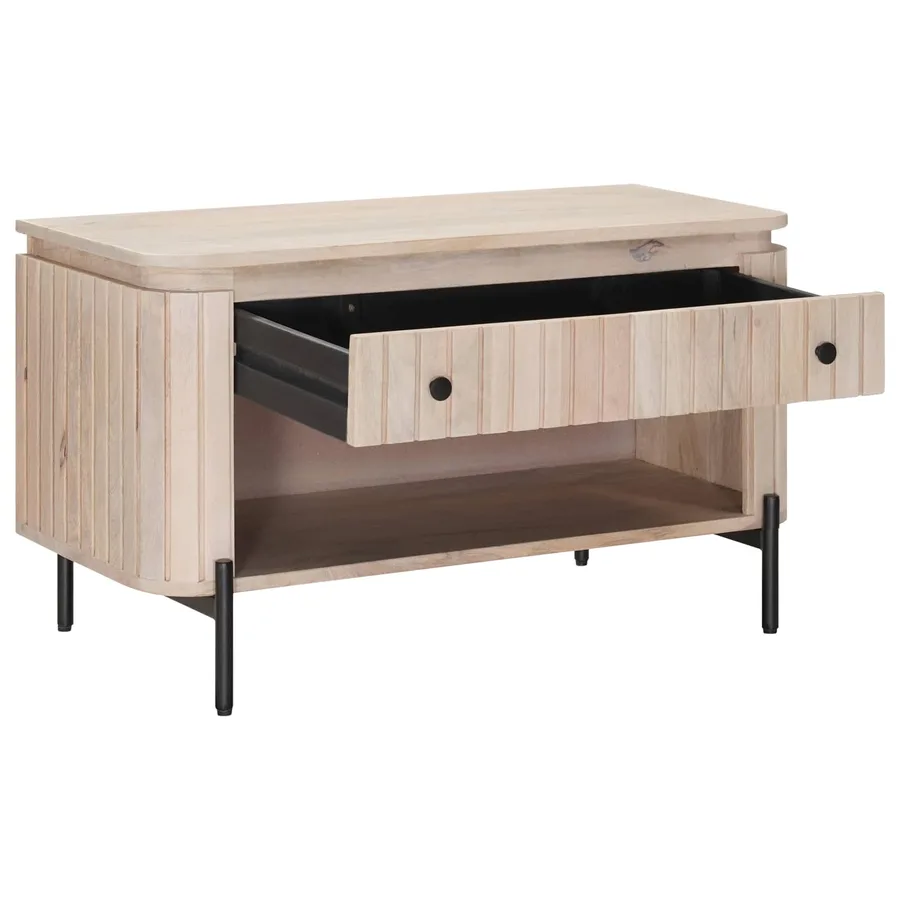 Banc à chaussures avec tiroir avec étagère 85 x 37 x 48 cm - 2