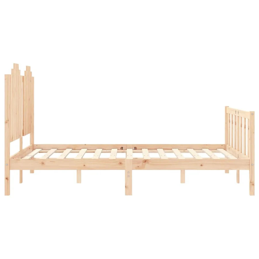 Cadre de lit sans matelas 140x200 cm bois massif de pin - 7