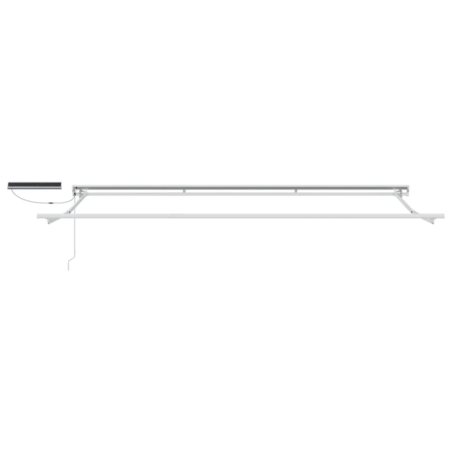 Cadre de store rétractable électrique Blanc 5 × 3,5 m Acier - 3