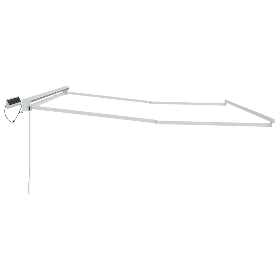Cadre de store rétractable électrique Blanc 5 × 3,5 m Acier - 4