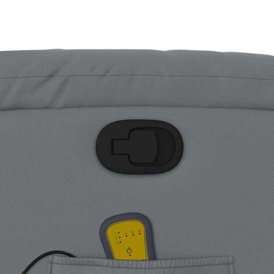 Fauteuil de massage inclinable gris similicuir - 10