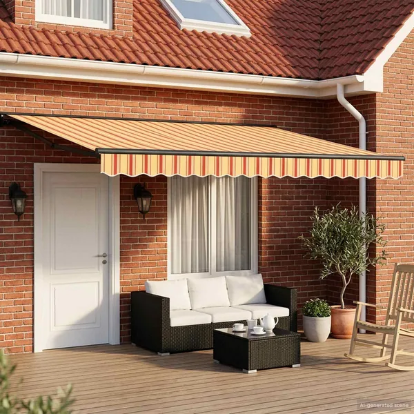 Auvent rétractable électrique 4,5 × 3 m