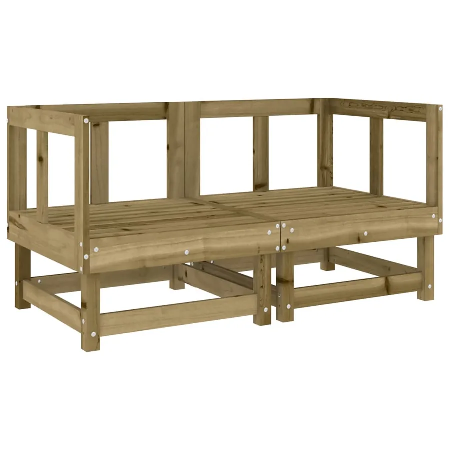 Canapés d'angle de jardin 2 pcs bois de pin imprégné - 2
