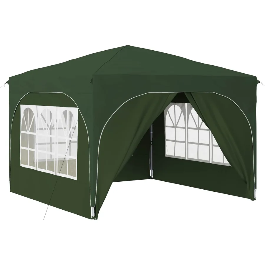 Tente de fête pop-up 290 x 290 x 245 cm Vert - 2