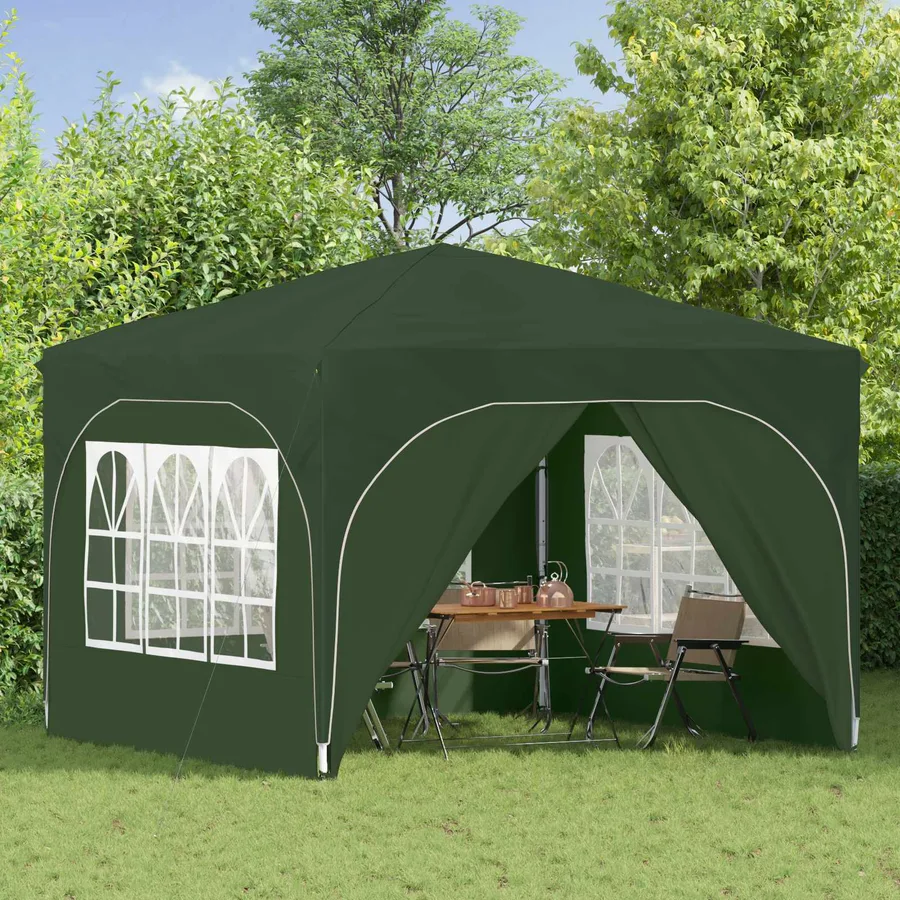 Tente de fête pop-up 290 x 290 x 245 cm Vert - 3