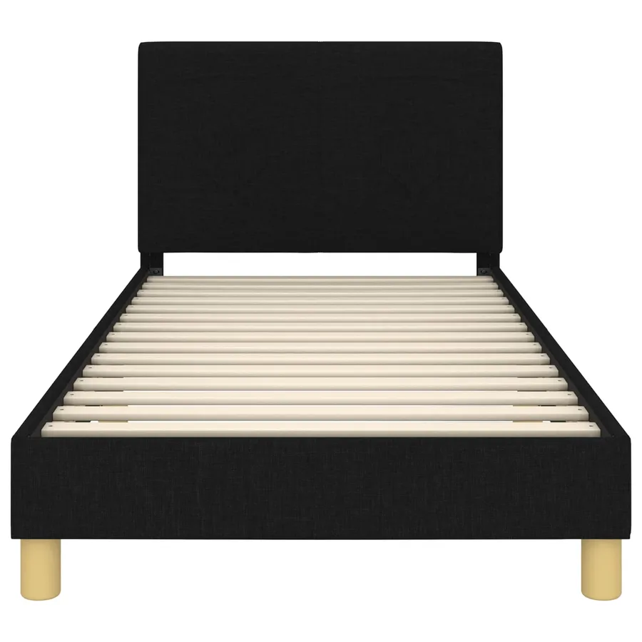 Cadre de lit pour enfants avec tête de lit Noir 90 x 200 cm - 5