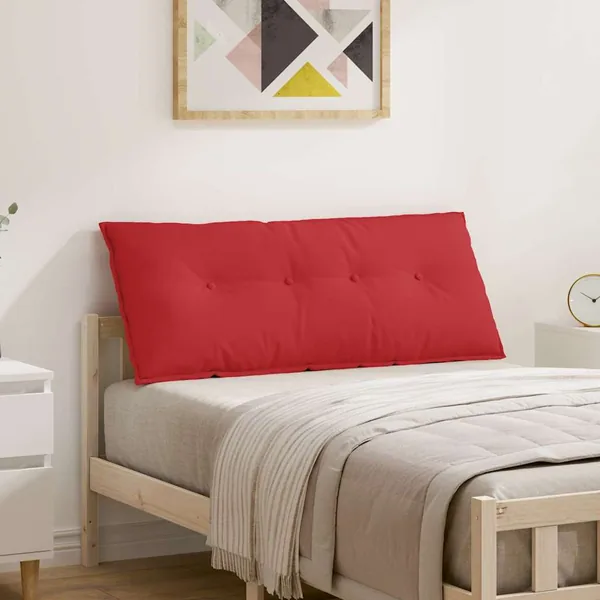 Coussin de Dos Rouge 120 x 19 x 50 cm tissu
