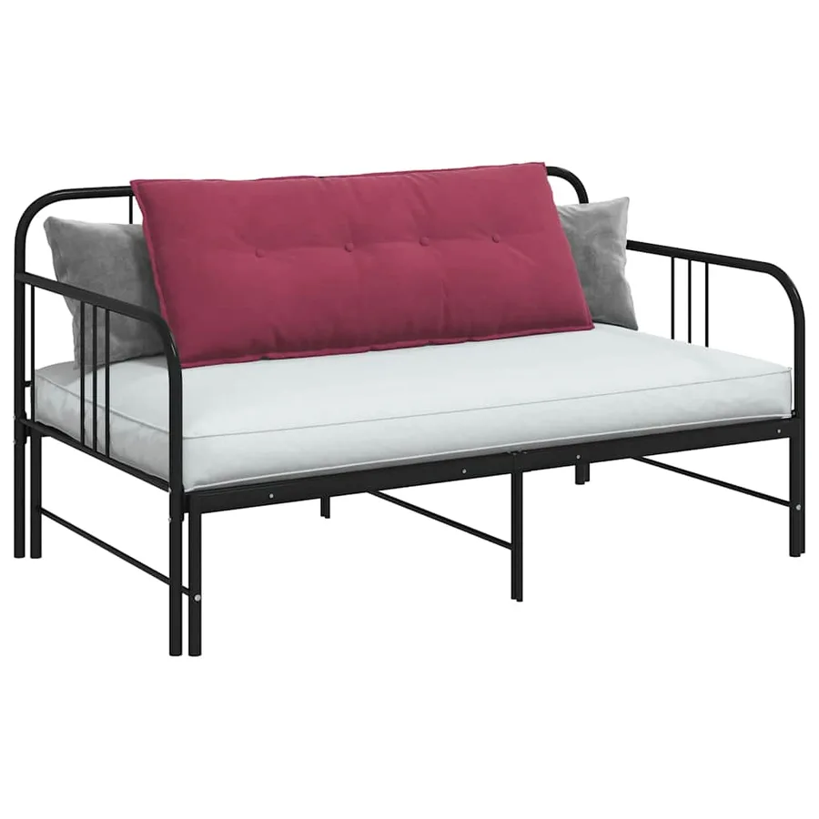 Coussin de Dos Bordeaux 120 x 50 cm Tissu en velours côtelé - 3