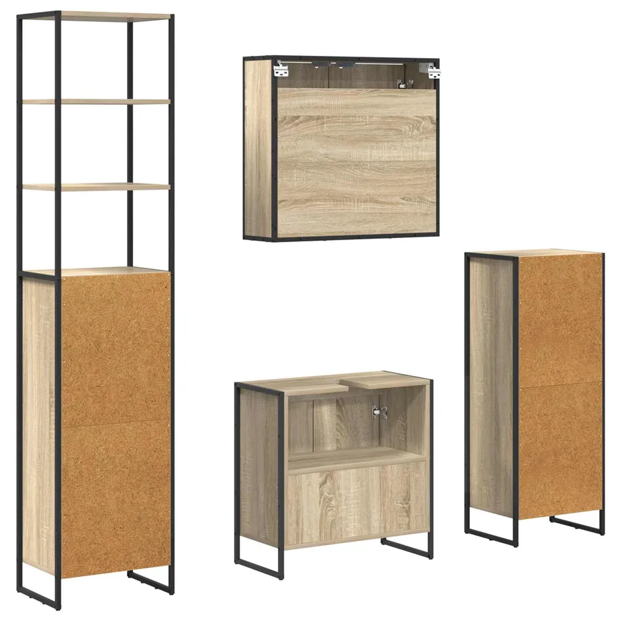Ensemble de mobilier de salle de bain avec tiroir Chêne Sonoma - 10