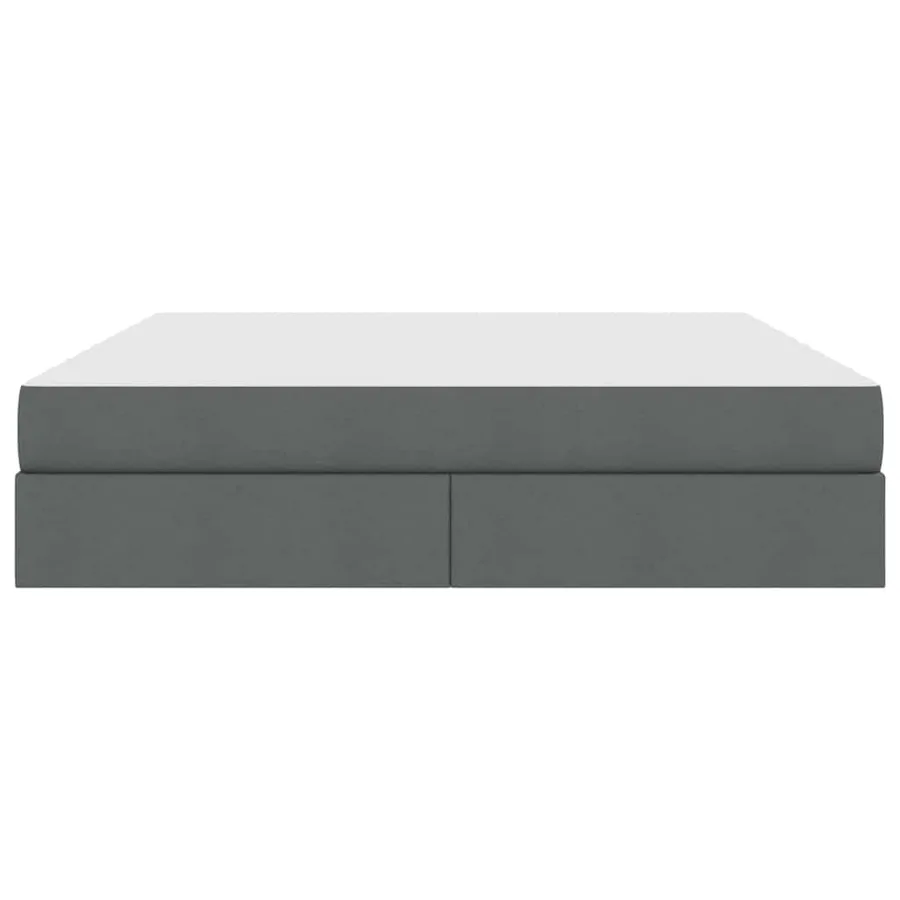 Lit avec rangement et matelas Gris foncé 180 x 200 cm Polyester - 7