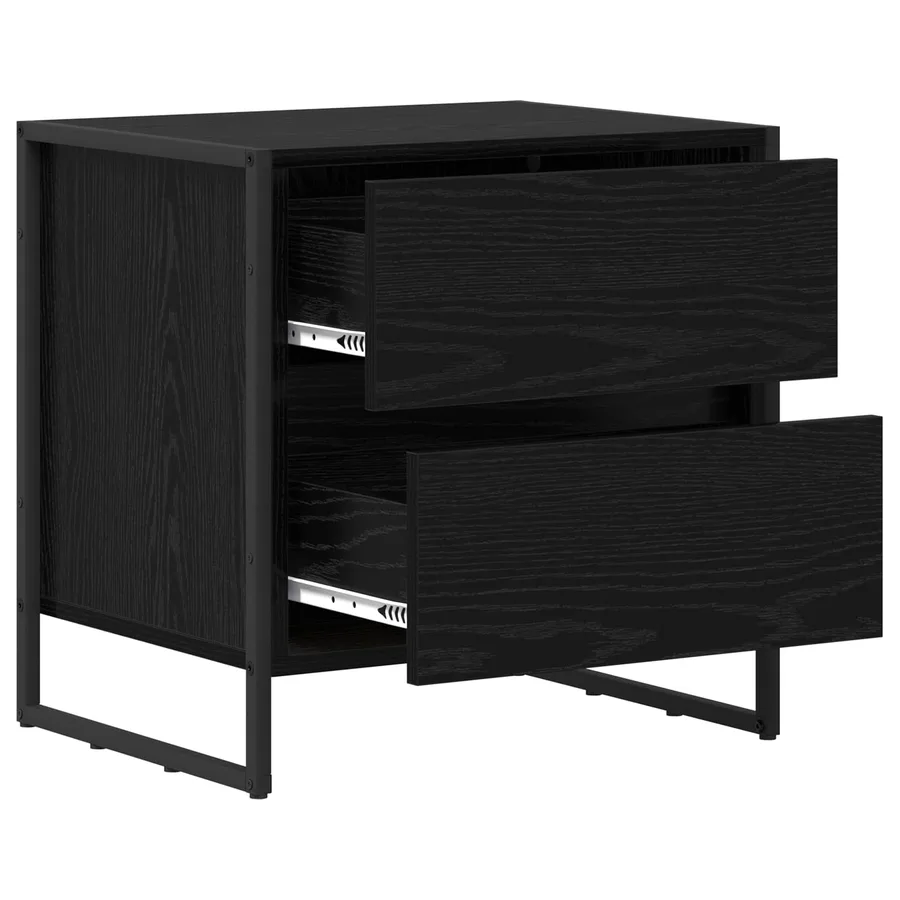 Table de chevet avec tiroir 2 pcs Chêne noir 50 x 39,5 x 50 cm - 11