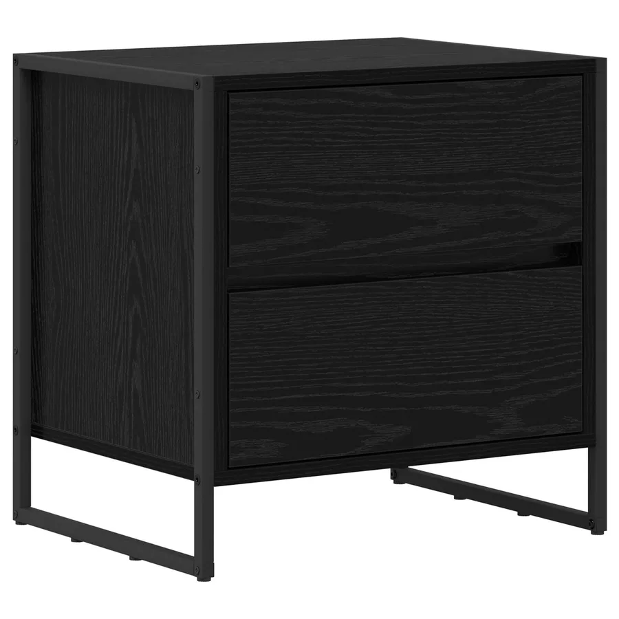 Table de chevet avec tiroir 2 pcs Chêne noir 50 x 39,5 x 50 cm - 5