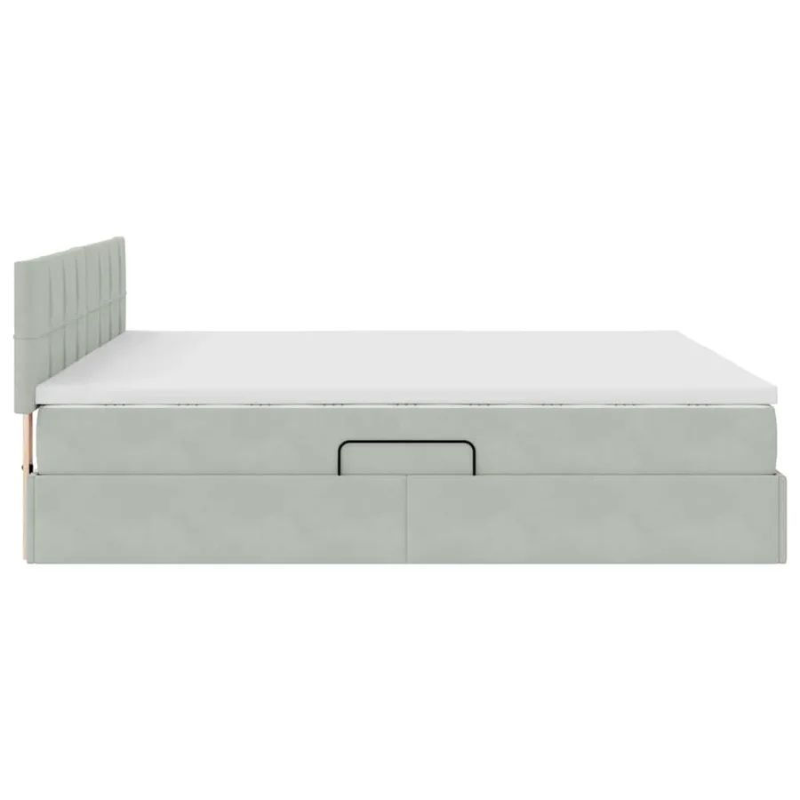 Lit de rangement LED avec matelas Gris clair 180 x 200 cm - 11