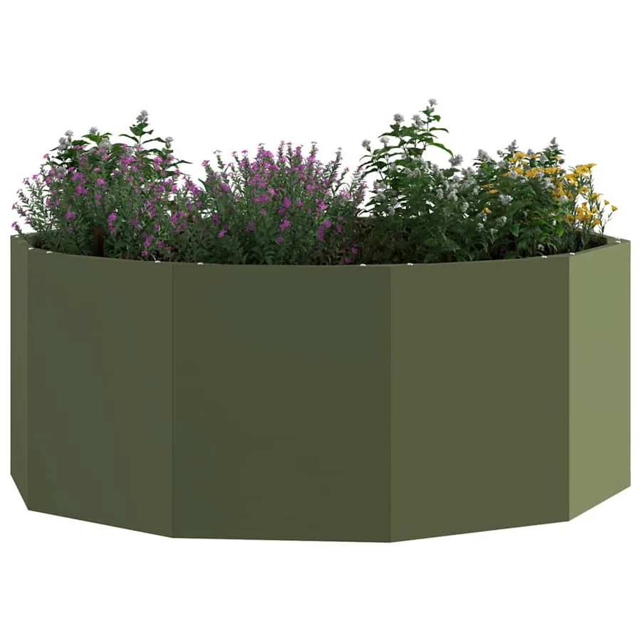 Jardinière Vert olive 90 x 90 x 35 cm Acier - 3