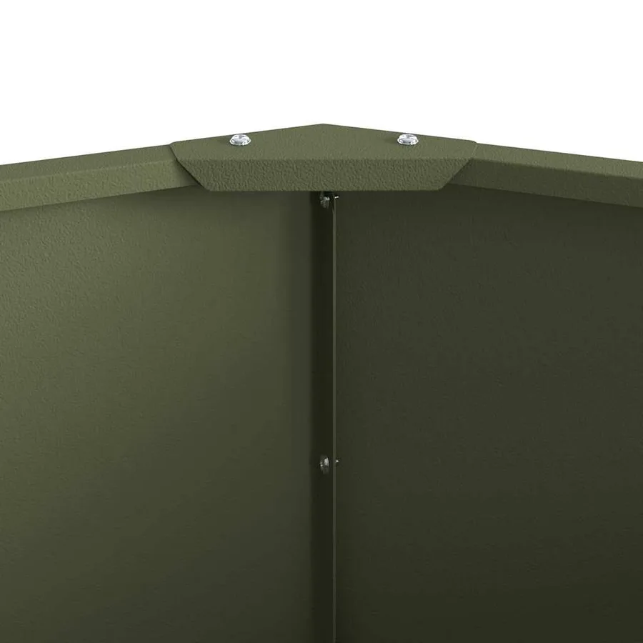 Jardinière Vert olive 90 x 90 x 35 cm Acier - 7