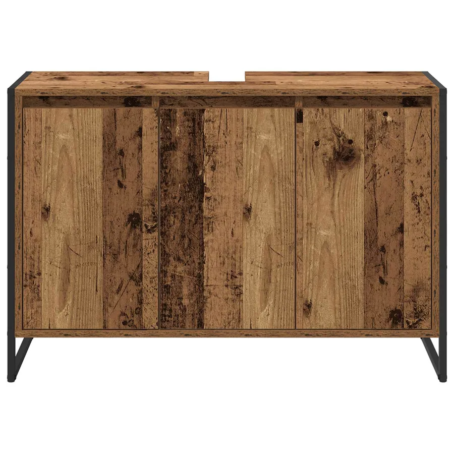 Cabinet de salle de bain avec porte Bois Ancien 90 x 30 x 60 cm - 6