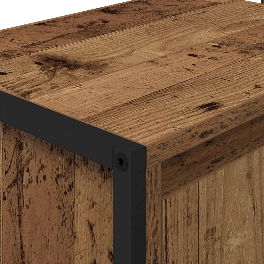 Cabinet de salle de bain avec porte Bois Ancien 90 x 30 x 60 cm - 8