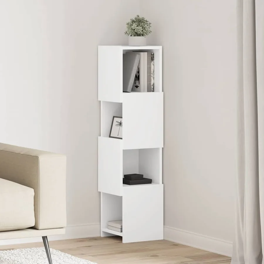 Meuble d'angle 25,5x25x102cm Bois d'ingénierie