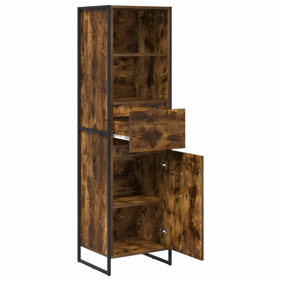 Bibliothèque Chêne Fumé 43 x 36 x 150.5 cm Bois d'ingénierie - 5