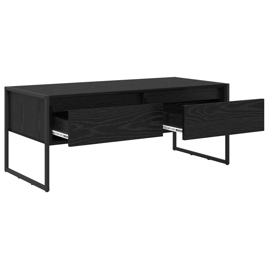 Table basse Chêne noir 100 x 46 x 40 cm Bois d'ingénierie - 5