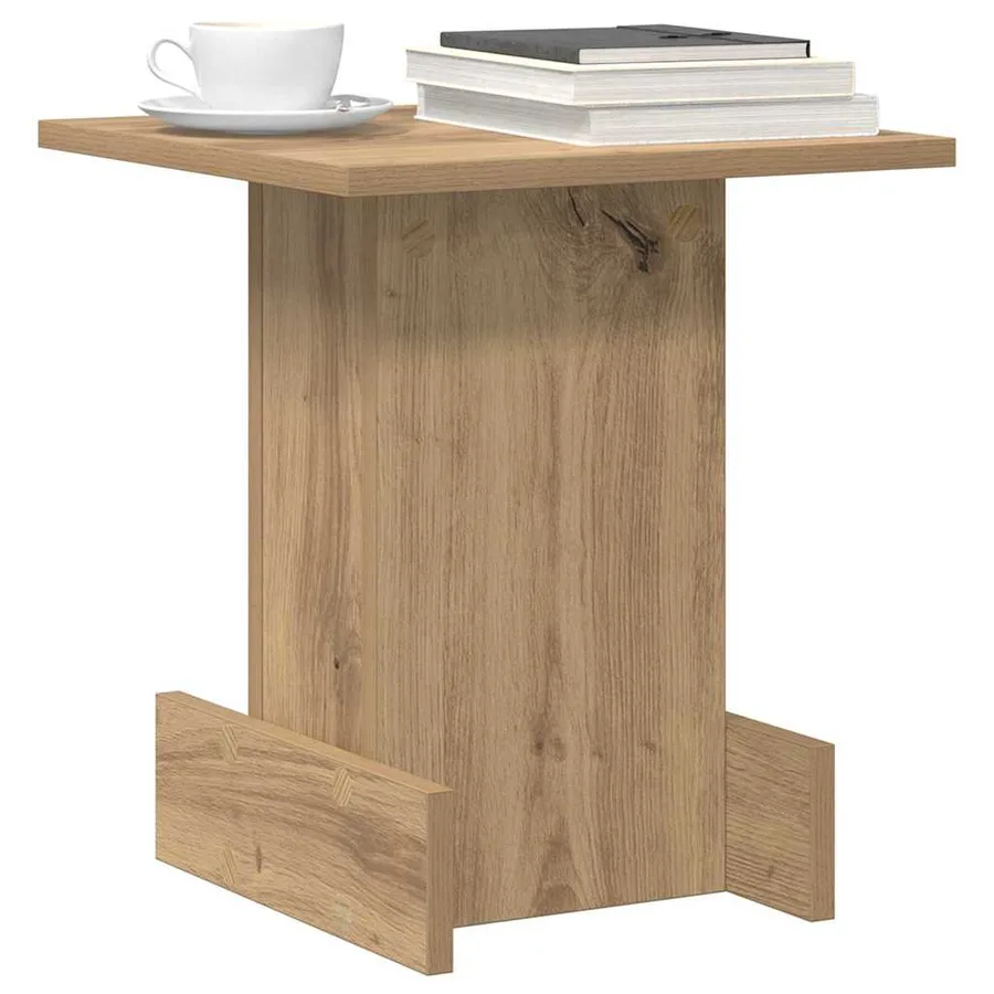 Table d'appoint Chêne artisanal 35,5 x 35 x 40 cm - 3