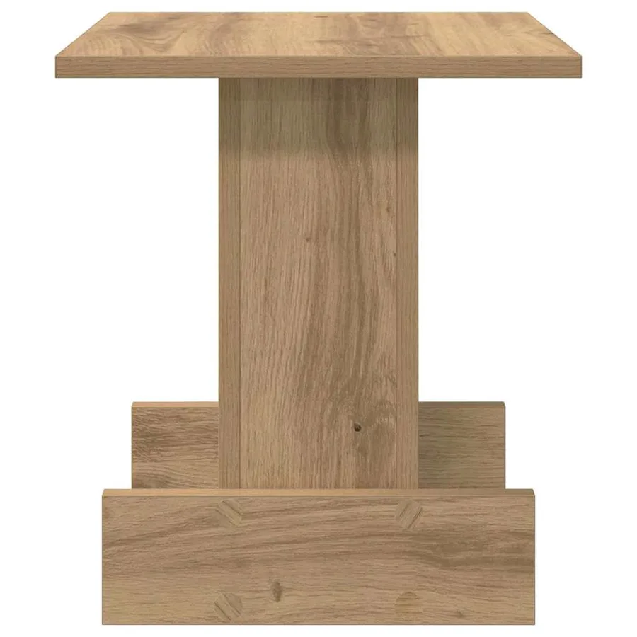Table d'appoint Chêne artisanal 35,5 x 35 x 40 cm - 6
