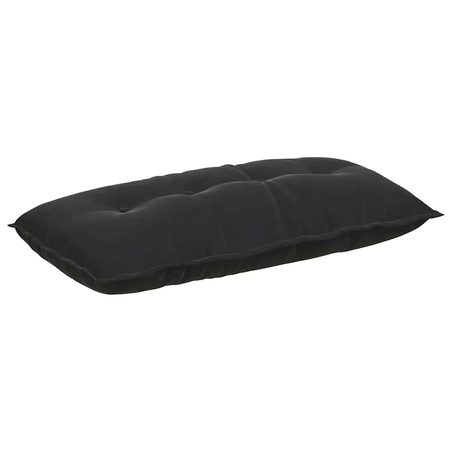 Coussin de Dos Noir 100 x 50 cm Tissu en velours côtelé - 2