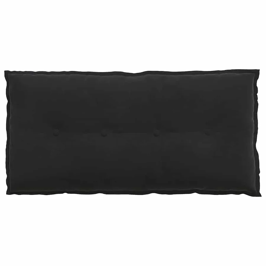 Coussin de Dos Noir 100 x 50 cm Tissu en velours côtelé - 6