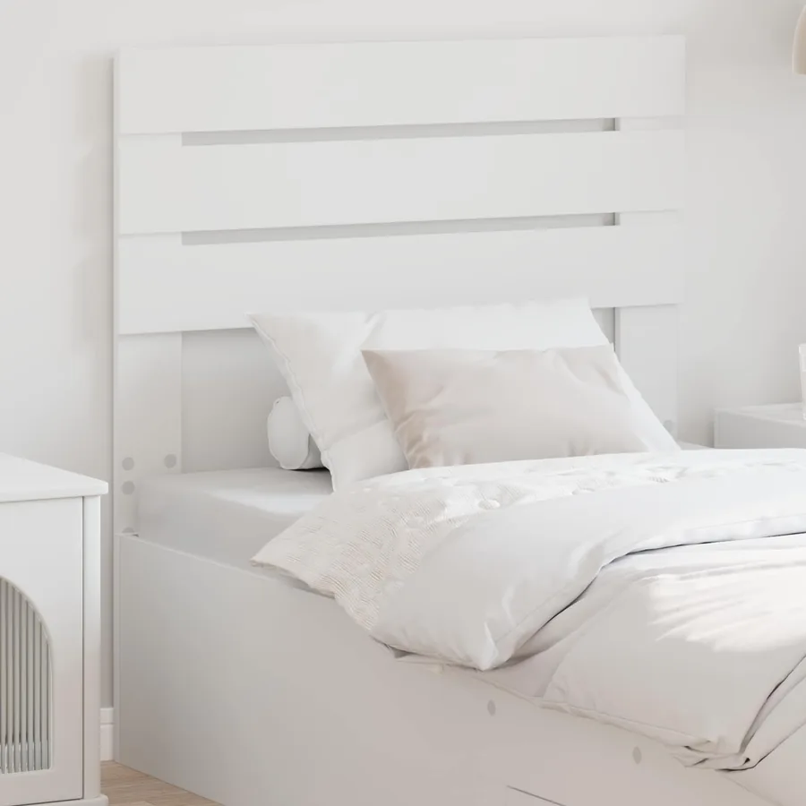 Tête de lit Blanc Bois d'ingénierie
