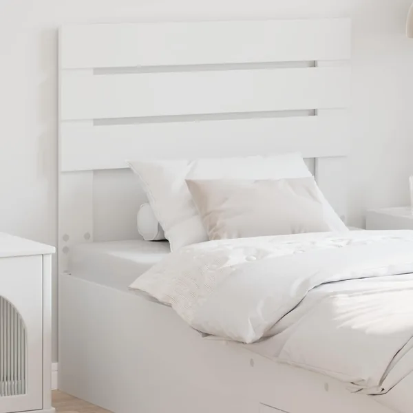 Tête de lit Blanc Bois d'ingénierie