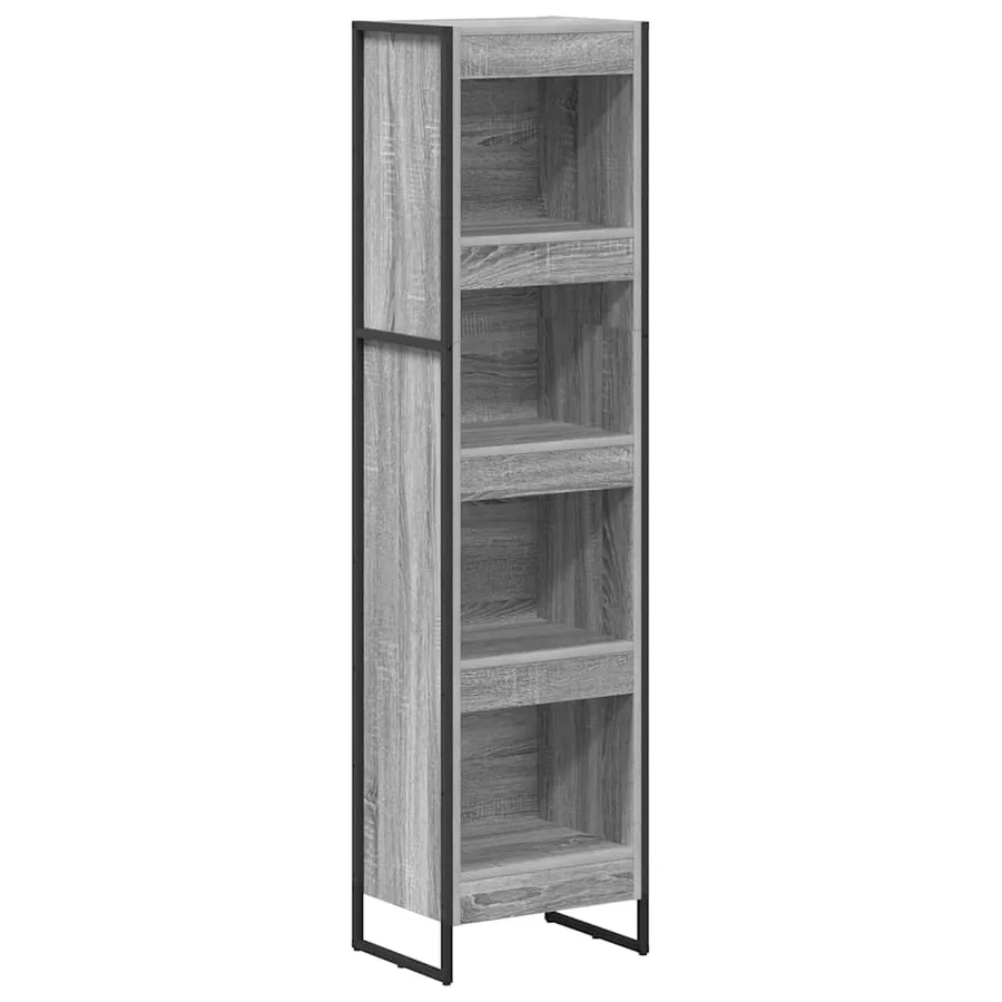 Bibliothèque Gris Sonoma 40 x 30 x 155 cm Bois d'ingénierie - 2