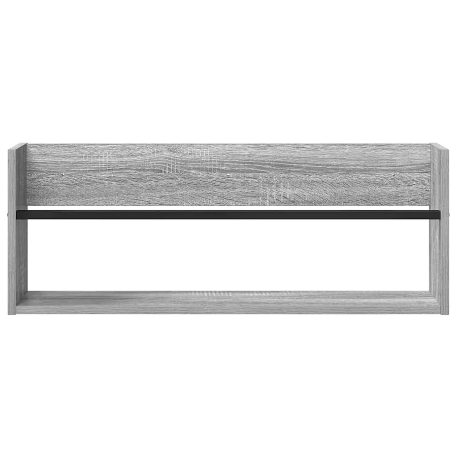 Étagère à magazines avec étagère Gris Sonoma 80 x 12 x 30 cm - 5