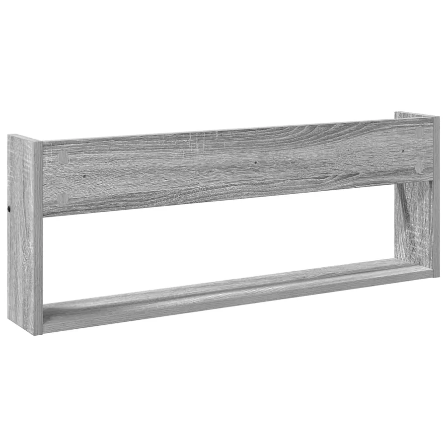Étagère à magazines avec étagère Gris Sonoma 80 x 12 x 30 cm - 7