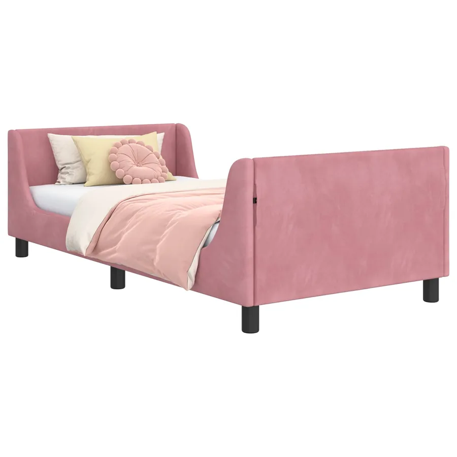 Cadre de lit pour enfants avec tête de lit Rose 80 x 200 cm - 2