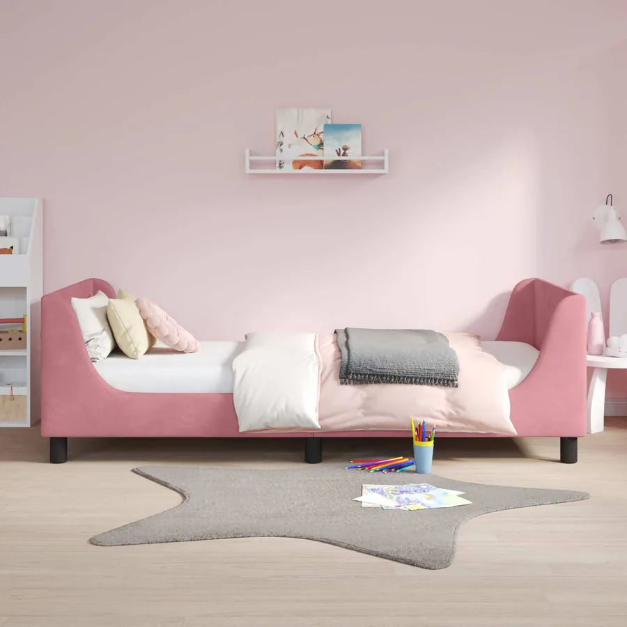 Cadre de lit pour enfants avec tête de lit Rose 80 x 200 cm - 3