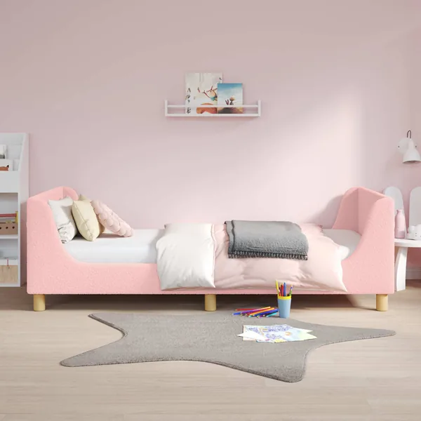 Cadre de lit pour enfants avec tête de lit Rose 90 x 200 cm
