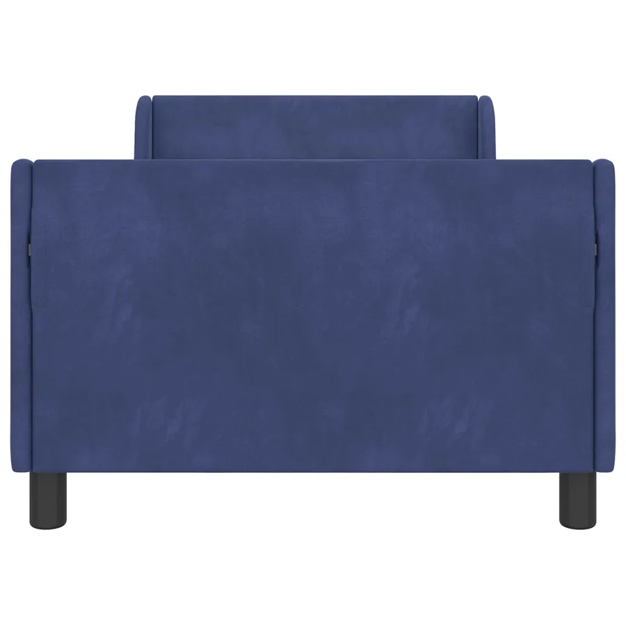 Cadre de lit pour enfants avec tête de lit Bleu police Velours - 5